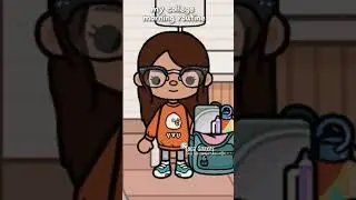 🏫College morning routine✨🏡 #tocaboca #aesthetic #shorts #college