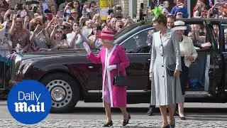 The Queen wears a striking fuchsia outfit on Berkhamstead visit - Daily Mail
