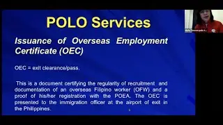 POLO Toronto Webinars | OEC Issuance & OWWA Membership  (Apr. 17, 2021)
