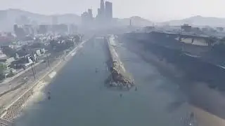 Epic plane and helicopter crash water landing