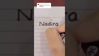 Menulis Nama NADIRA #shorts #menulis #nama #handwriting #handlettering #caligraphy #trending