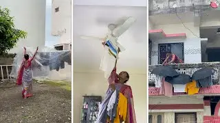 Monsoon Clothes drying without dryer - Speed up drying in winter #monsoon #drying #clothescleaning