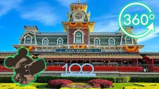 360&ordm; Camera Tour Around Magic Kingdom at Walt Disney World on an Early August Morning. 2023