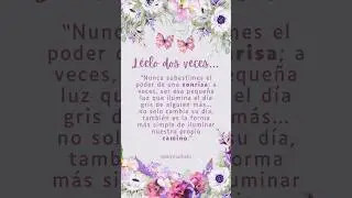 La frase motivadora de hoy&hellip; L&eacute;ela dos veces!