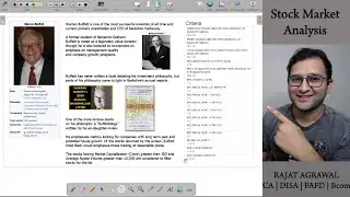 Stock Market  for Beginners| Warren Buffet Strategy, Books, Indian Stocks