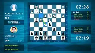 Chess Game Analysis: Guest46237511 - chessok ir, 0-1 (By ChessFriends.com)