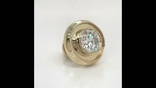 14Kt Yellow Gold Lab Diamond Tie-tag
