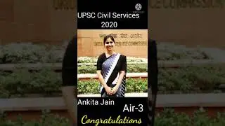 UPSC Civil Services Exam Result 2020 /Air-1ShubhamKumar/Air-2 JagritiAvasthi/Air-3 AnkitaJain #Short
