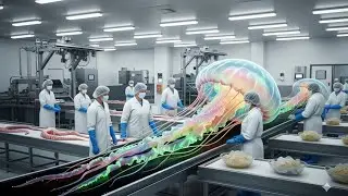 Inside the Giant Jellyfish Factory: From Toxic Stinger to Crunchy Salad (Full Process)