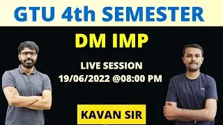 Discrete Mathematics | DM | GTU SEM 4 IMP TOPICS | AA Grade Planning | Live @ 19/6/22 @ 8 PM