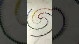 Domino tricks || Triple spiral #Shorts#hevesh5#h5dominocommunity#short
