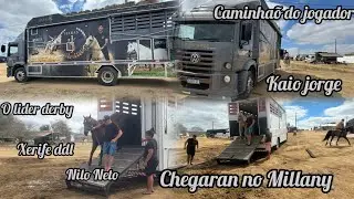 The truck carrying players Kaio Jorge and Nilo Neto arrived at Parque Millany, Portal Championshi...