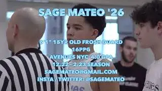 Sage Mateo '26 Avenues NYC 2022-'23 Regular Season