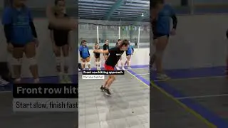 Front row hitting approach #volleyball