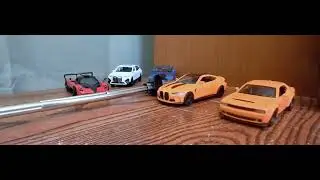 The drift car race ( stop motion video)