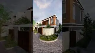 Desain Rumah 2 Lantai Hook #shorts #architecture #3d #design #home |Enscape 3.3|Archicad 23
