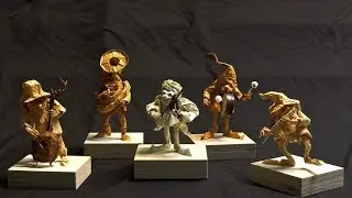 Origami Dwarf orchestra (designed by Eric Joisel) folded by me