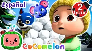 ¡Diversión con bolas de nieve! | CoComelon y los animales 🍉| Dibujos animados para niños