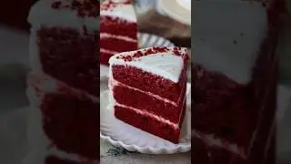 Yummy Red velvet cake &hearts;️#shorts #cakes #cakeshorts #redvelvetcakedesign #redcake #nutrition #cooking