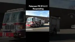 Paterson FD Engine 1 & Ladder 1 Responding #firedepartment #bomberos #feuerwehr #brandweer