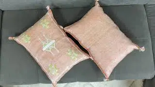 Kechart - Moroccan Natural Cactus Silk Pillow, Outdoor Luxury Pillow, Durable & Weather Resistant
