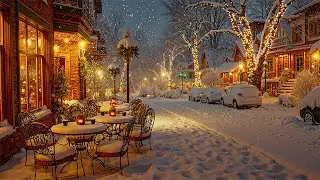 Late Night Winter Jazz 🎹 Smooth Piano Jazz & Cozy Snowfall Ambience for Sleep & Relaxation