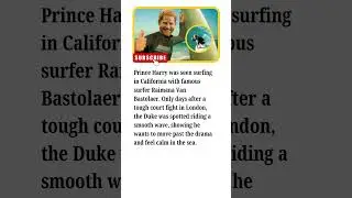 3 Min Ago: Prince Harry Spotted Surfing with a Legendary Pro Amid Explosive Legal Battle