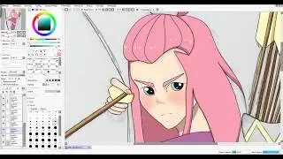 Speedpaint (Paint Tool SAI) /girl with a bow/
