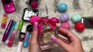 y2k makeup bag ASMR | baby lips + perfume fidgets