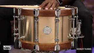 Dunnett Classic 14x8 Model K Kast Bronze Snare Drum with Acacia Metal Wood Hoops (814K-AMWH)