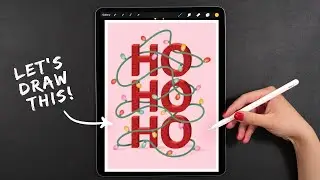 Давайте нарисуем эту рождественскую иллюстрацию ✨🎅 | Урок рисования в Procreate