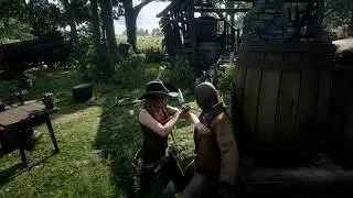 Compilation of stealth tactics and hand-to-hand combat in Red Dead Online.