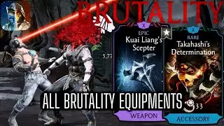 Mortal Kombat Mobile All Characters Brutality Epic + Rare Equipment Set