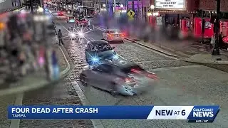 Car fleeing police crashes into a bar in Tampa, killing 4 and injuring 11