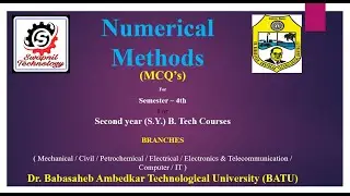 Numerical Methods || NM MCQ&rsquo;s || DBatu Online exam NM IMP MCQ || Backlock IMP mcq