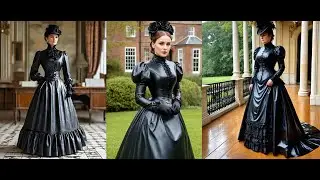Timeless Elegance: Victorian & Edwardian Leather Dresses #leather #mature #governess