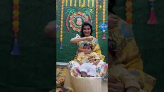 Bhogi pallu ❤️🧿 #sankranthi #bhogipallu #motherson #6monthsbaby #happiness #kites #flower #rangoli