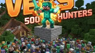 Pro vs 500 Hunters. |Minecraft hunters 🤯😱 #minecraft #viral #video #gaming #gameplay 