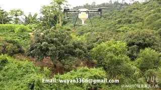 JMR X1400 agricultural drone with spreading system
