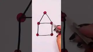solve this! How to draw house without lifting pen. #shortsfeed #drawingtricks