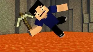 NEVER DIG DOWN (Minecraft Animation Shorts Parody)