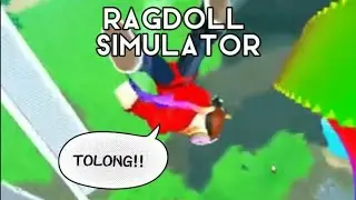 Jatuh dari gelongsor TINGGI!!!!!! Roblox Ragdoll Simulator (Roblox Malaysia)