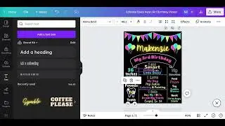 Editing Your Birthday Poster In Canva