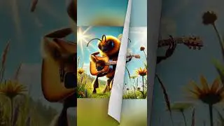 bee playing guitar #ai #animals #shorts #short