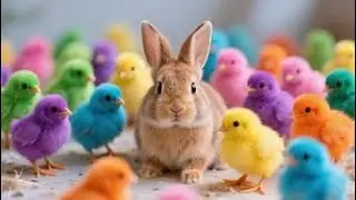 Ayam Lucu, ayam warna warni, ayam rainbow, kelinci lucu, bebek lucu, ikan koi, Animals