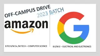 Amazon (QA) & Google Hiring | 2023 | Electrical | Computer Science | ENGLISH | ARUNPEDIA