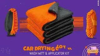 Microfibre Extra Large Drying Car Towels with Washing Mitts and Applicator