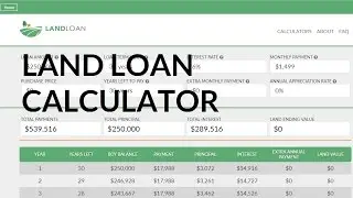 Loan Calculator for Buying Land | Land Loan Calculator