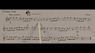 Trumpet Tune by Purcell piano accompaniment at rehearsal speed