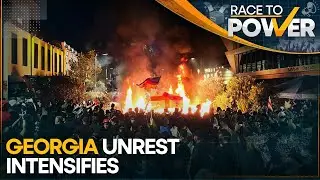 Anti-Government Protesters Try to Enter Georgia's Presidential Palace | Race To Power